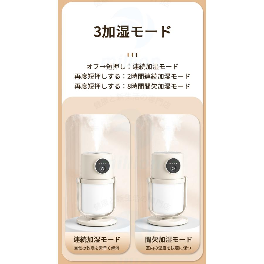 加湿器 2/8h自動OFFタイマー 噴霧 ミスト 超音波式 次亜塩素酸水対応