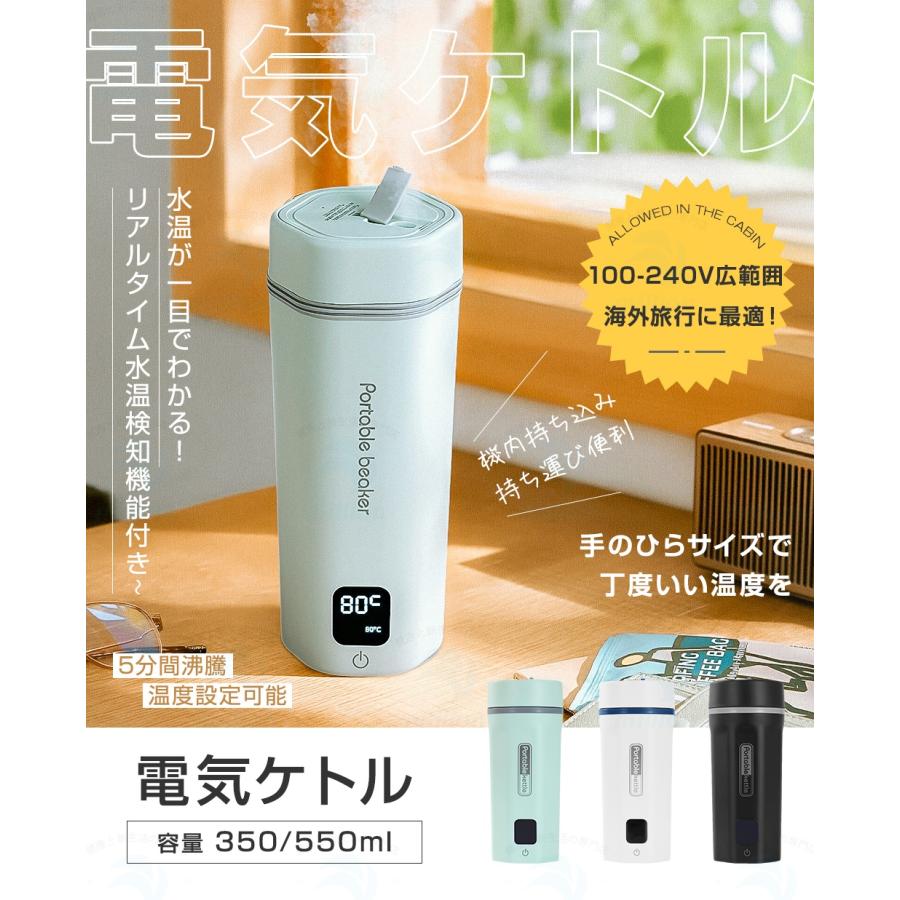 ☆海外兼用☆ 電気ケトル ポータブル 海外対応 電圧100-240V 350ml