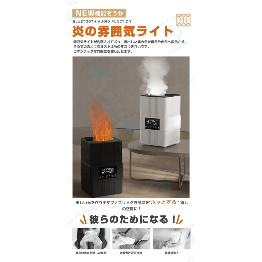 加湿器 ハイブリッド加湿器 3.5L大容量 湿度表示 空気清浄機 上部給水