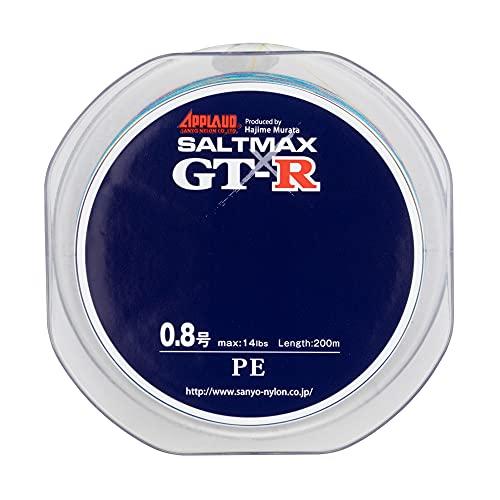 サンヨーナイロン PEライン アプロード ソルトマックス GT-R PE 200m 0.8号 14lb 4本 10ｍ×5色分け