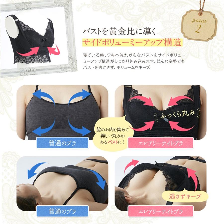 エレアリーナイトブラ 2枚セット ナイトブラ 育乳 バストアップ バストケア ブラジャー 夜用 補正 ノンワイヤー ワイヤレス あすつく 送料無料 公式 Enbr2 一番星 通販 Yahoo ショッピング