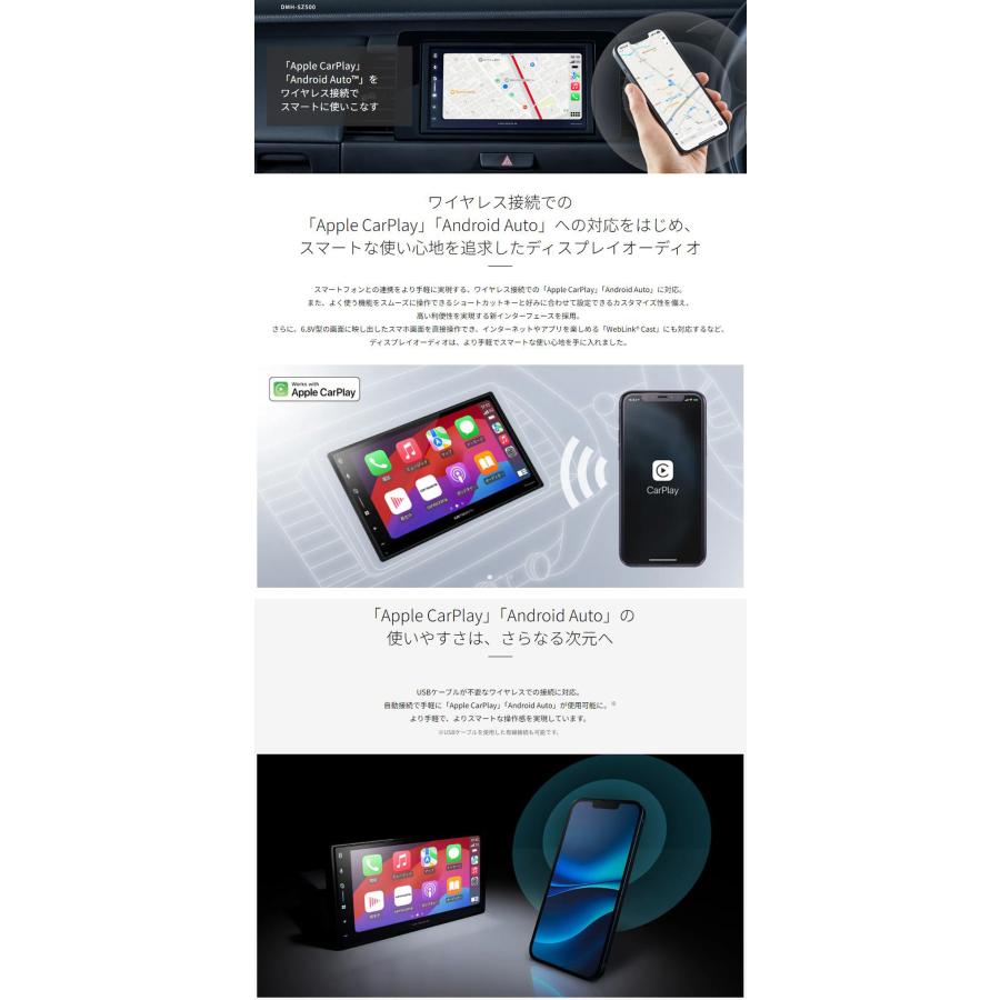 carrozzeria 6.8V型ワイドVGA/Bluetooth/USB/チューナー・DSP carrozzeria 6.8V型ワイドVGA/Bluetooth/USB/チューナー・DSP