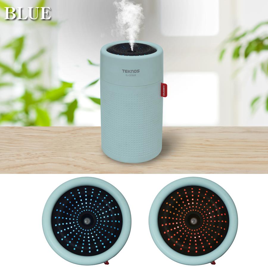 デジタル表示付き円筒形加湿器 加湿器 充電式 USB 円筒形 0.75L 卓上式 オフィス デスク 超音波式 USB