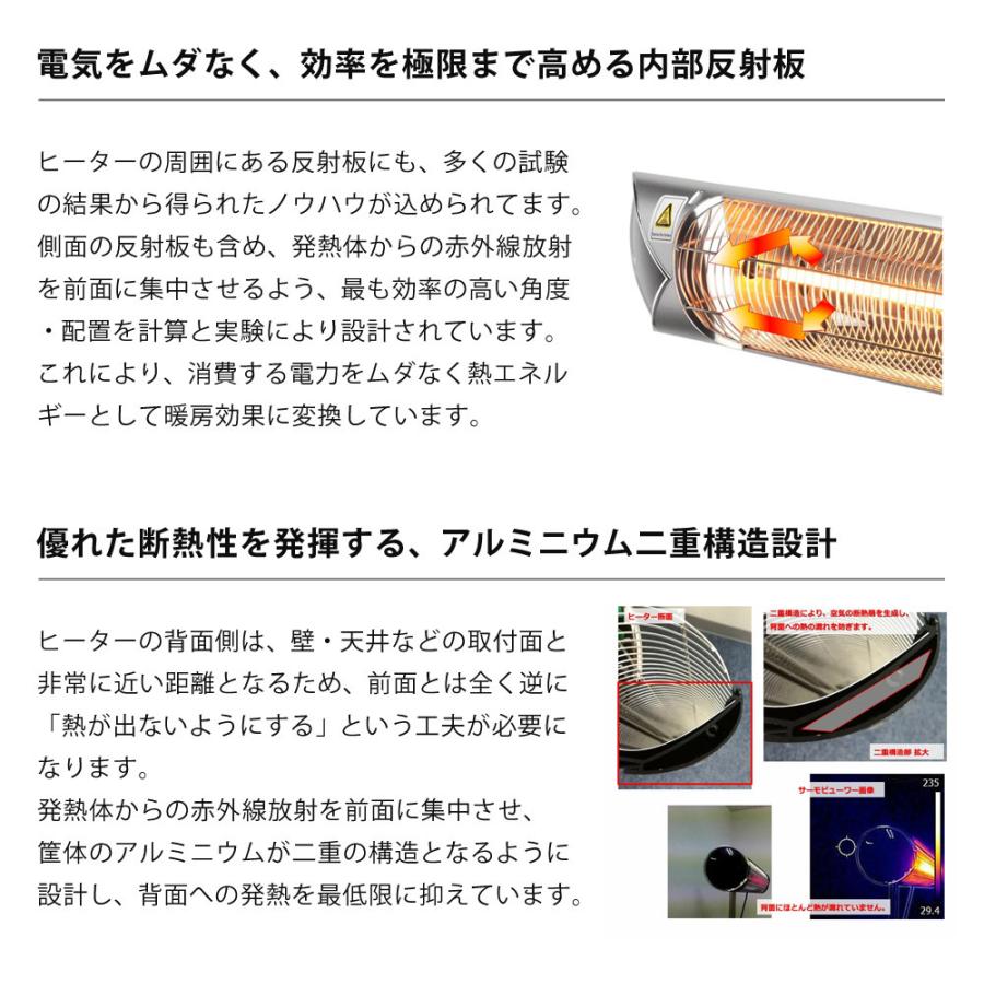 ストーブ Chrester HEAT-R-101BSH 防水　1000W 電気ヒーター ペガサスヒーター 防水仕様 屋外 100V 1000W 壁