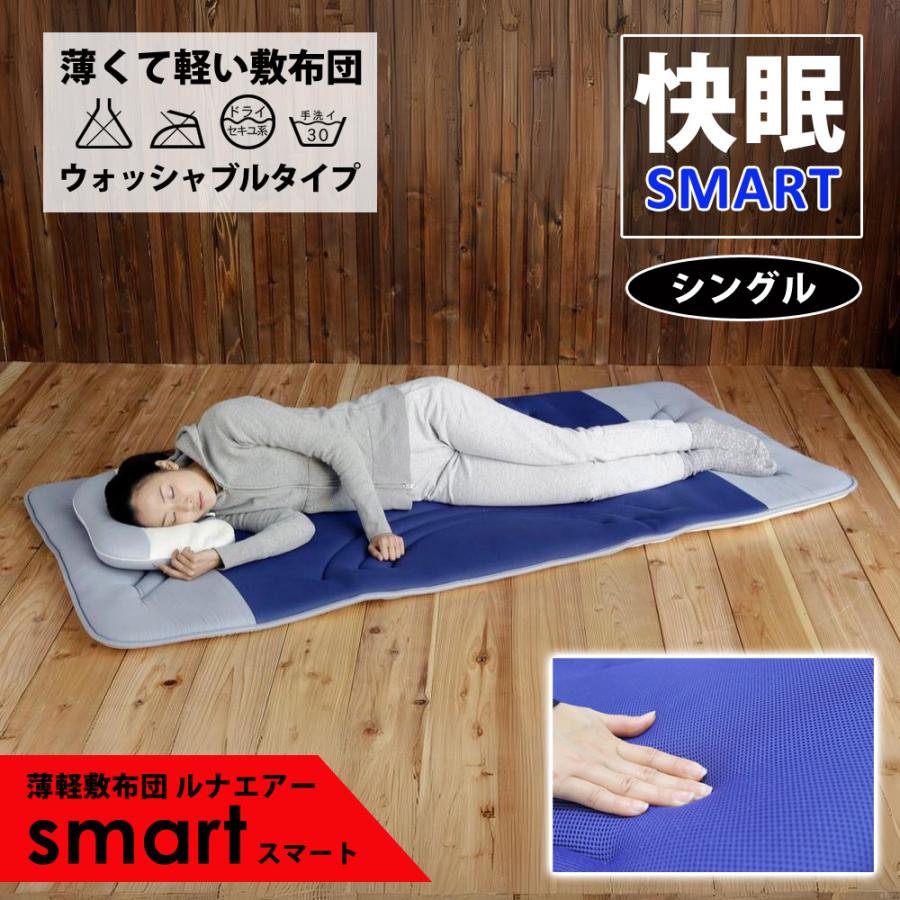 ルナエアースマート(収納ケース付き) 超軽量 ウォッシャブル 体圧分散