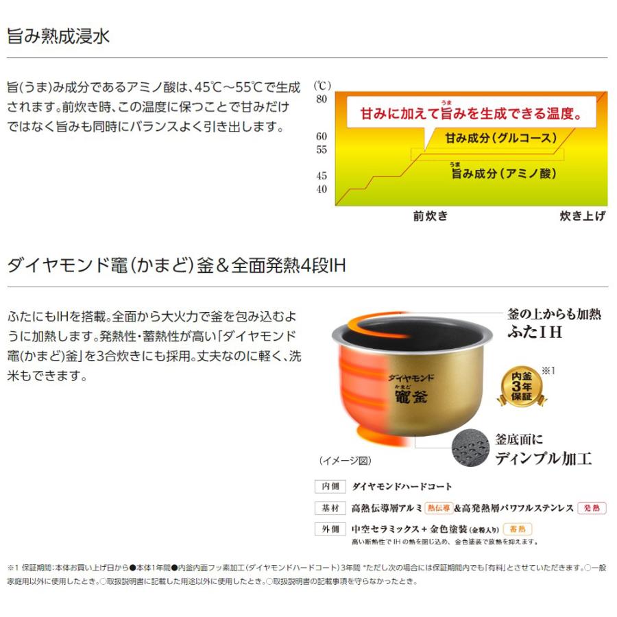 パナソニック SR-JW058-W 可変圧力IHジャー炊飯器 3合炊き 豊穣 パナソニック SR-JW058-W 可変圧力IHジャー炊飯器 3合炊き 豊穣