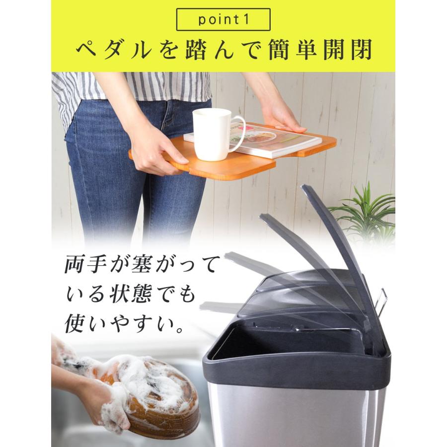 SunRuck 公式 ゴミ箱 45L ステンレスダストボックス キッチン SunRuck 公式 ゴミ箱 45L ステンレスダストボックス キッチン