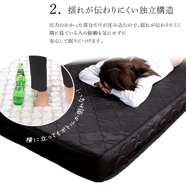 ポケットコイルマットレス セミダブル 120×195cm 厚さ16cm 特殊