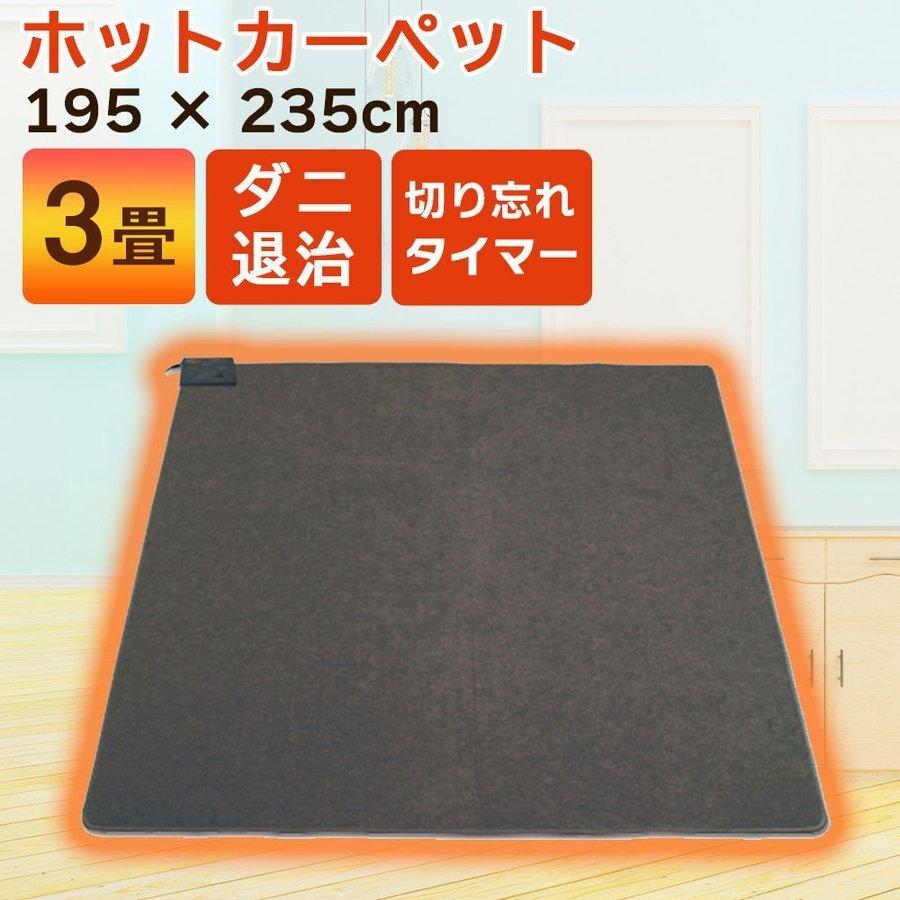 TEKNOS（テクノス） ホットカーペット 3畳 本体 195×235cm 電気