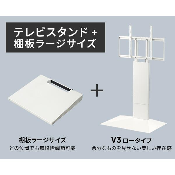 EQUALS テレビ台 WALLインテリアテレビスタンドV3 ロータイプ+棚