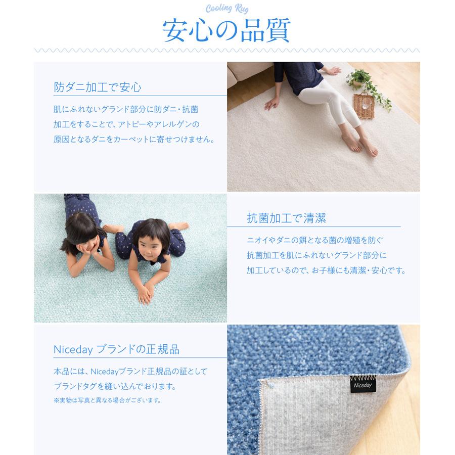 ナイスデイ マイナス2℃ 日本製 さらっとひんやり涼感ラグ (NT) 接触冷 