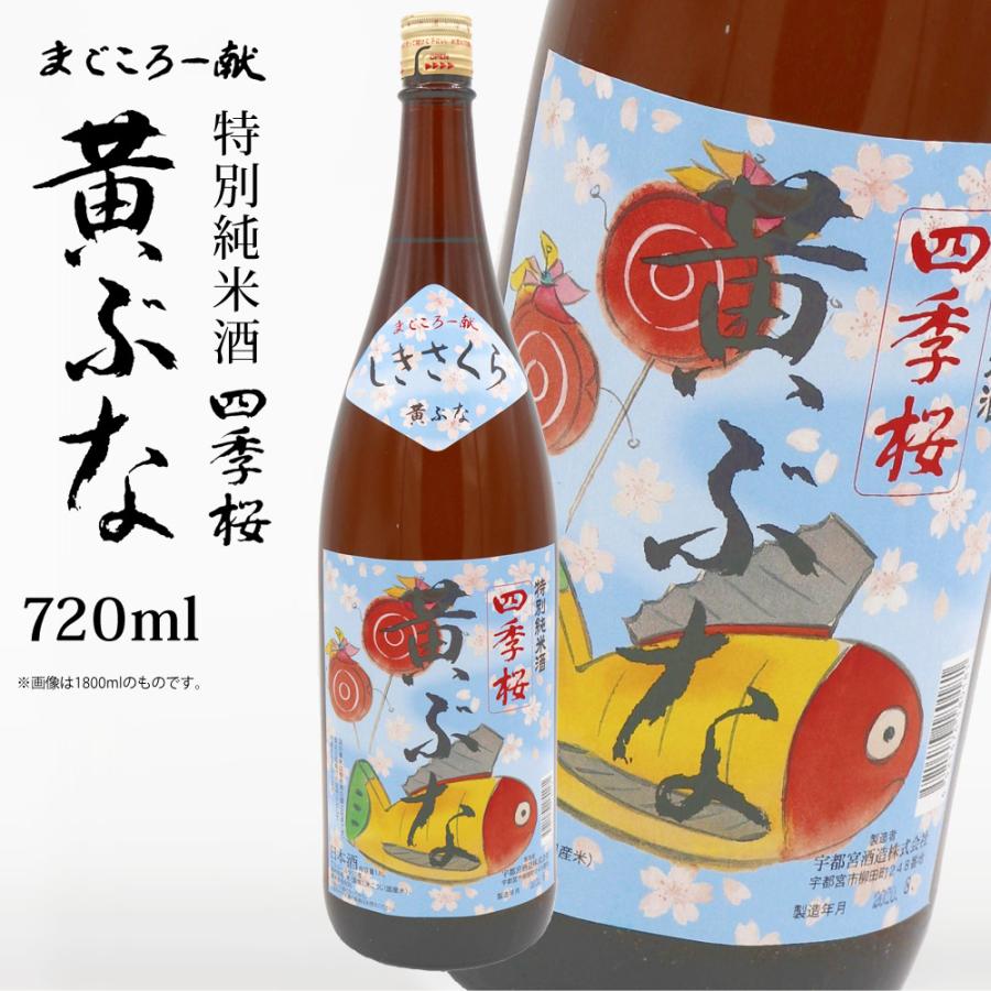 四季桜 純米 黄ぶな 720ml 特別純米酒 日本酒 お酒 純米酒 やや辛口 芳醇 栃木宇都宮 蔵元直送 地酒 酒 ギフト プレゼント お歳暮 お中元 | 