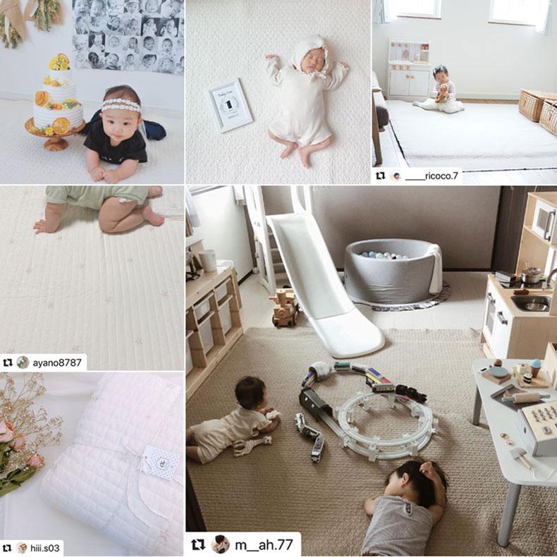 イブルマット 200×200cm 大きめ 繋ぎ目なし キルティングマット