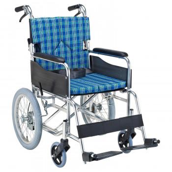 スタンダードモジュール 車いす 介助式・背折れ イエローブルー SMK30-4043AK（同梱・代引き不可） 介助用車椅子