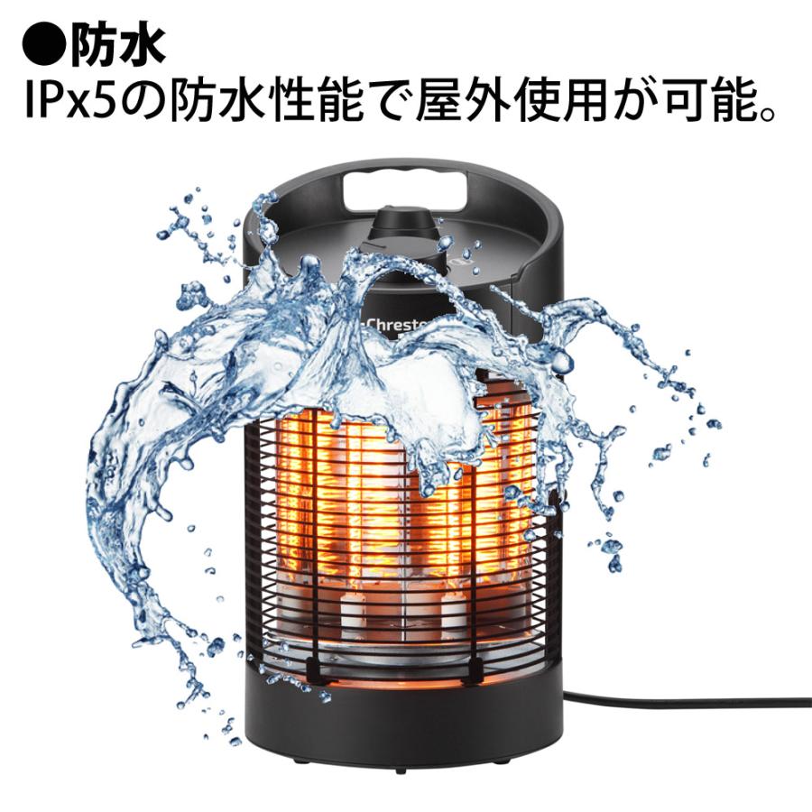 Chrester 防水ラウンドヒーター IPx5 600W 家庭用 ヒーター 足元