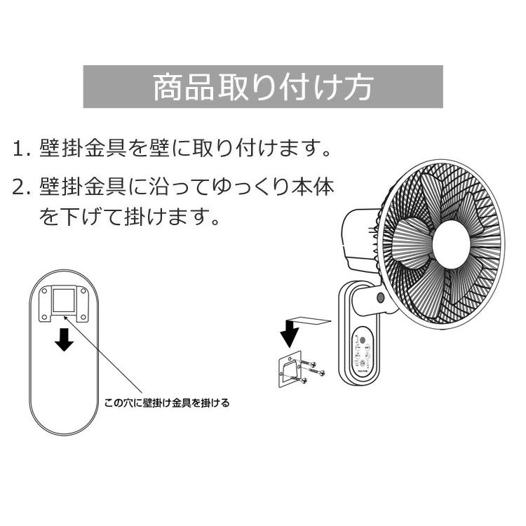 TEKNOS（テクノス） 壁掛け扇風機 DCモーター 静音 静か ファン 30cm 5