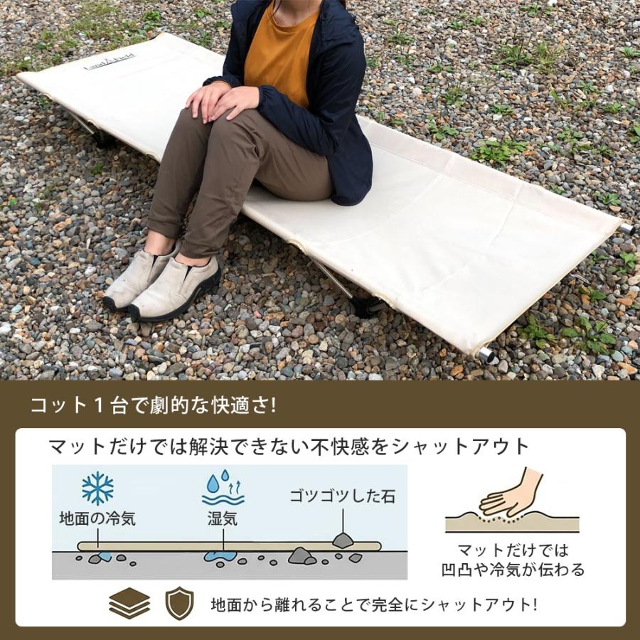 LANDFIELD コット キャンプ 軽量 ローコット コンパクト アウトドア