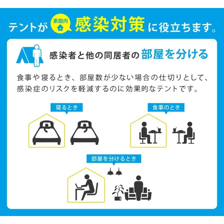 防災テント 避難テント プライベートテント ワンタッチ 3〜4人用 災害用 避難用 防災 室内用 アルミマット 防カビ加工 おうちテント おしゃれ LandField 公式 | LANDFIELD | 02