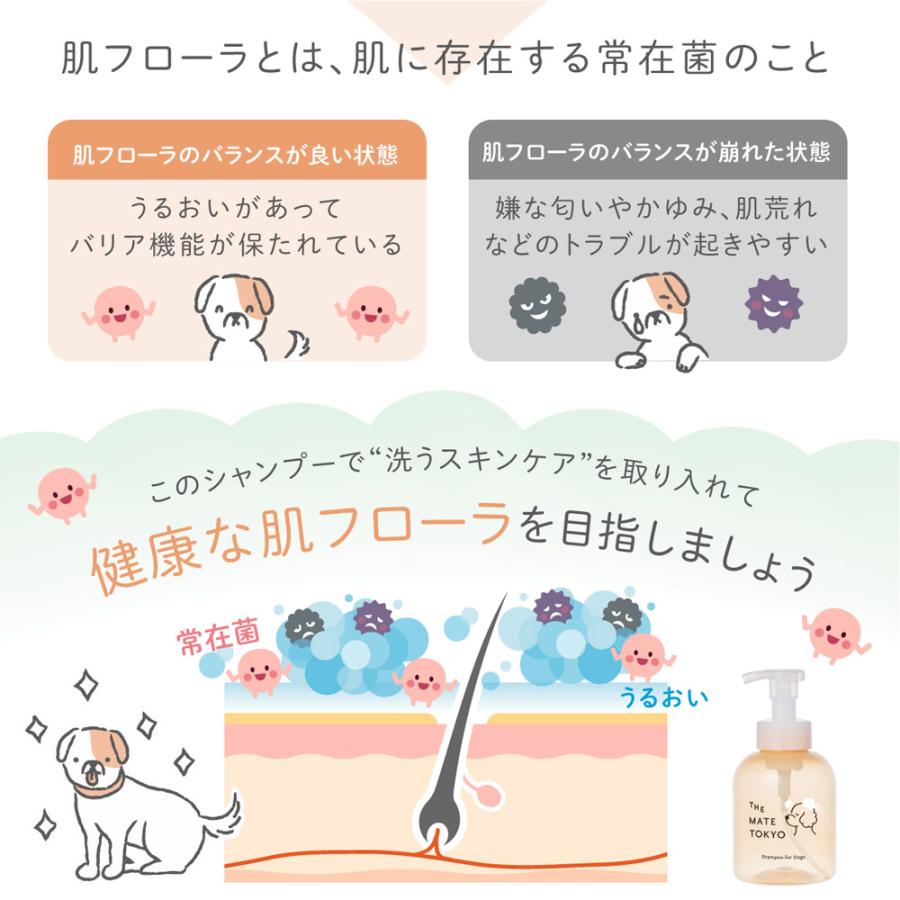 犬用シャンプー 日本製 獣医師・トリマー監修 無添加 低刺激 大容量 460ml 泡タイプ サロン用シャンプー The Mate Tokyo MATE-01｜ichibankanshop｜08