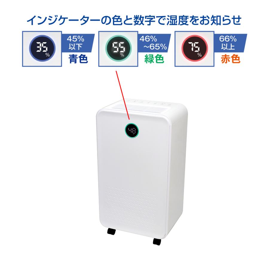 S.Kjapan 除湿機 マイナスイオン発生機能 色と数字で湿度をお知らせ