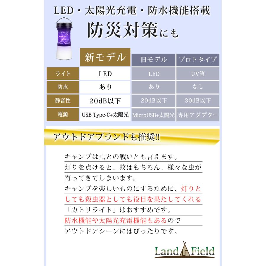 電撃殺虫器 殺虫機 カトリライト 蚊取り ライト 虫よけ LEDランタン 殺虫機能搭載 USB充電式 防災用品 災害対策 Sunruck SR-MKL011 | SunRuck | 07