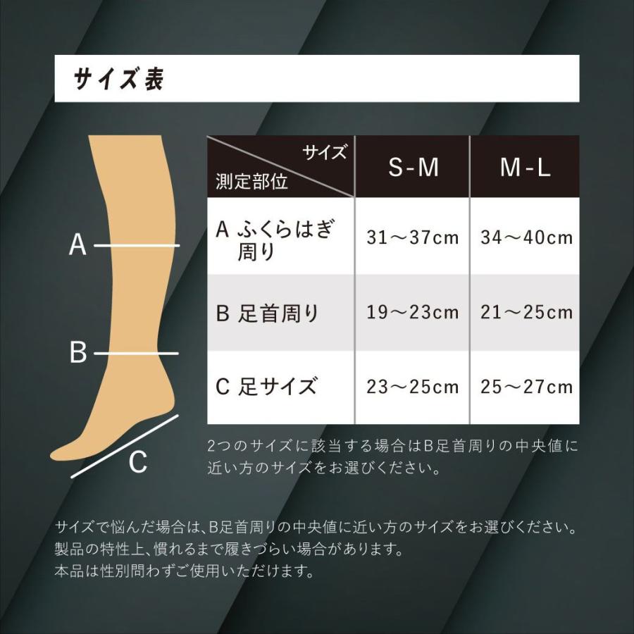 男の着圧 爽快靴下 速乾 むくみ、疲れの軽減・予防 S-M SHAPEDAYS シェイプデイズ CA00-0030-SM｜ichibankanshop｜19