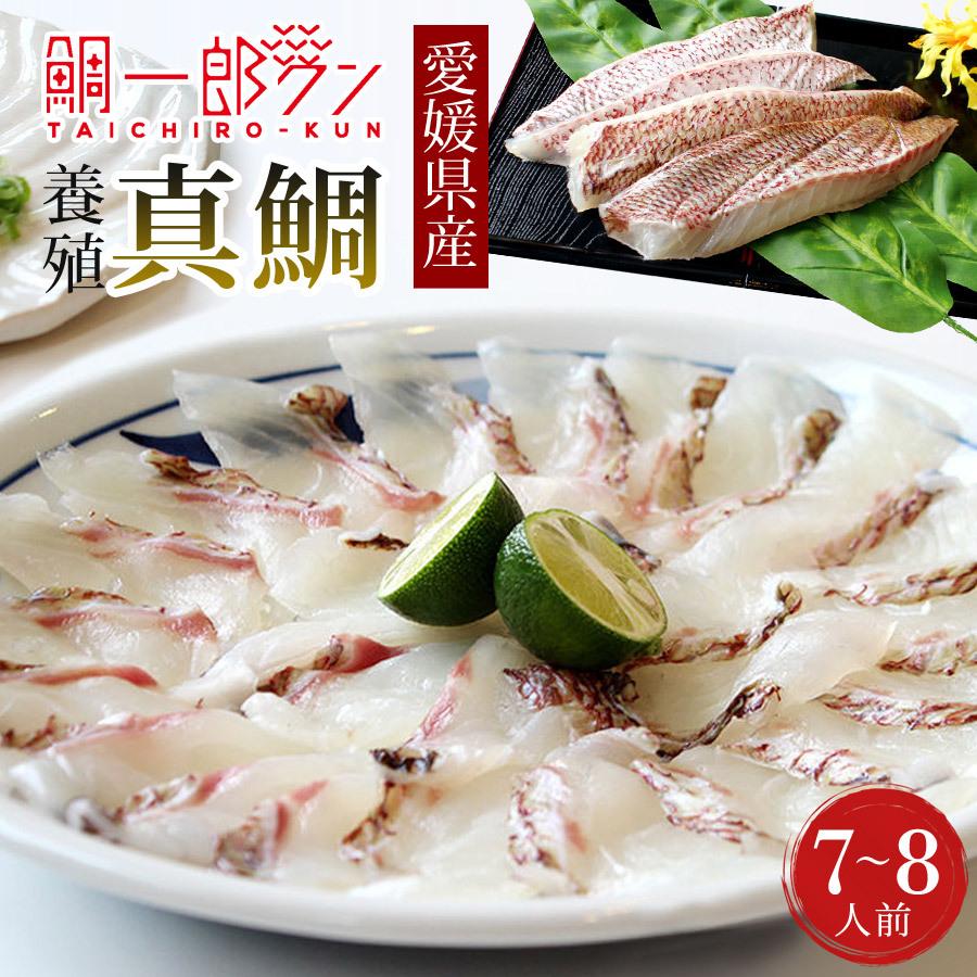 真鯛 鯛一郎クン 冊 皮あり4枚 冷凍 7〜8人前 下処理済み 刺身 煮魚 