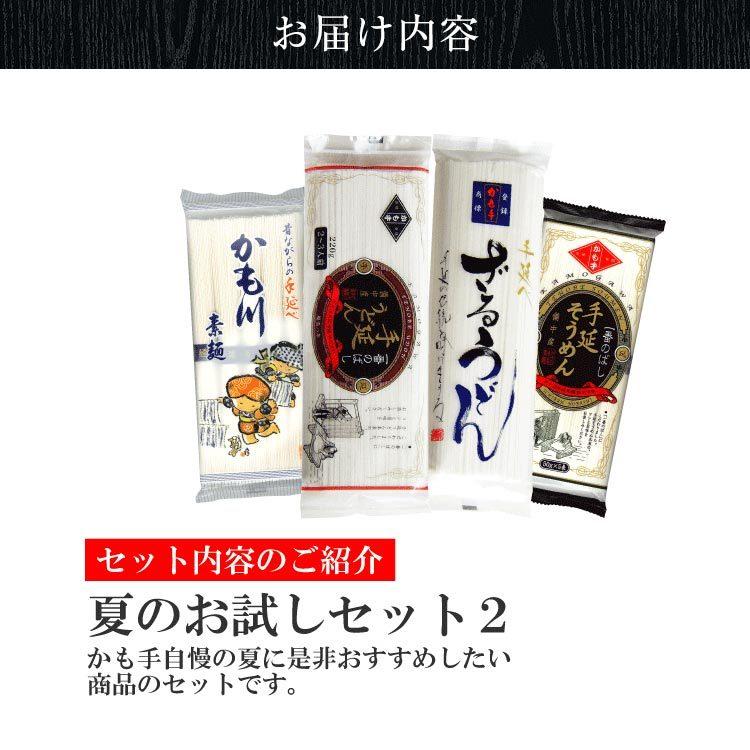 送料無料 夏のお試しセット2 （約9人前） 備中 かも川 手延べうどん 手