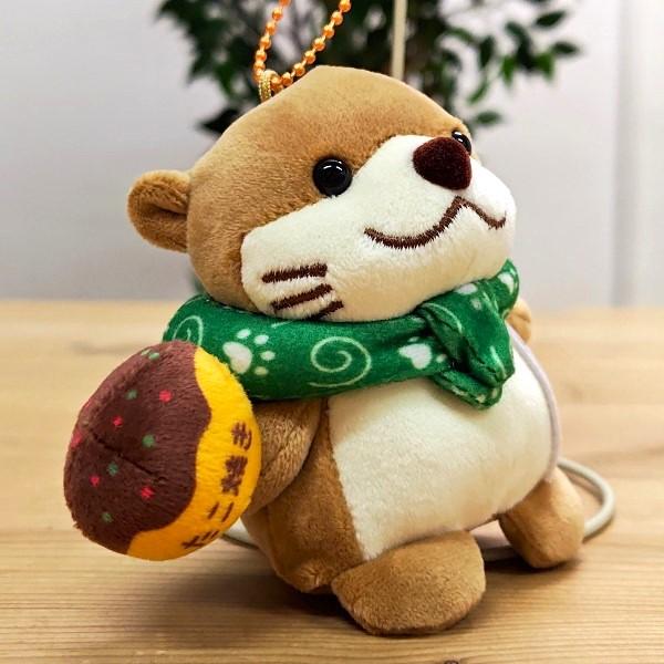 旅シリーズ フエ入り マスコット カワウソ／たこ焼き ボールチェーン