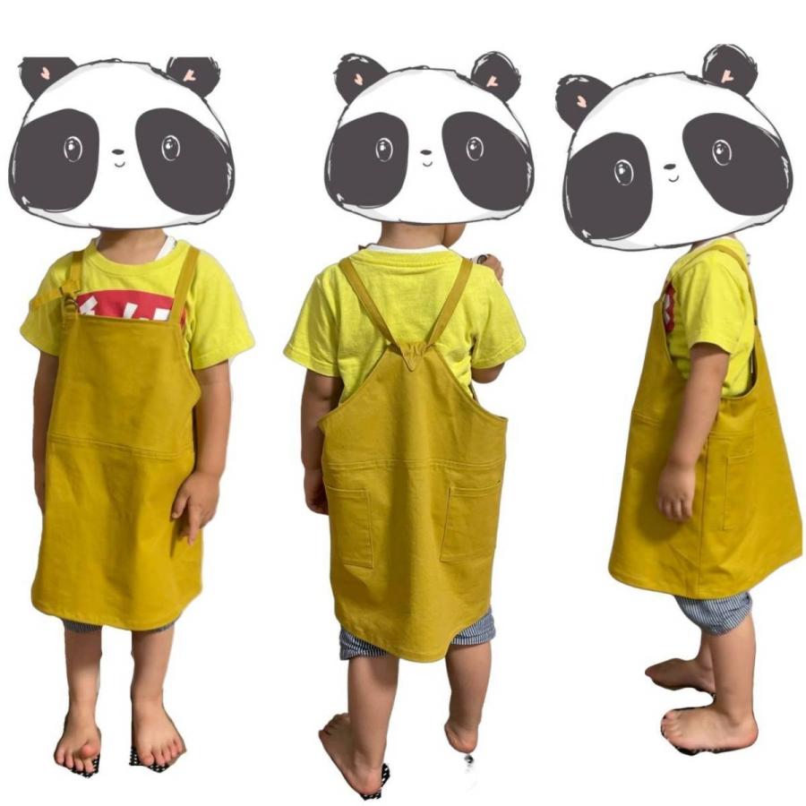 型紙 縫い代付き 子ども服 ワンピース エプロン こども ワンピ の 型紙 