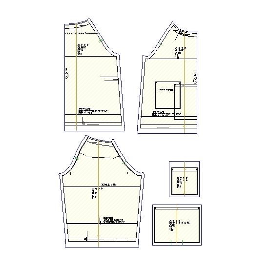 型紙　縫い代付き　スモック　パターン　食育　お制作　子供　こども　キッズ　保育園　幼稚園　手作り｜ichibunnnoichi｜04