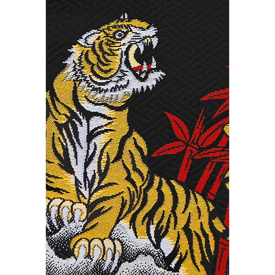 刺繍名入れ旗 月と虎 Tuki to Tora 黒スタンド 端午 名前旗 刺繍