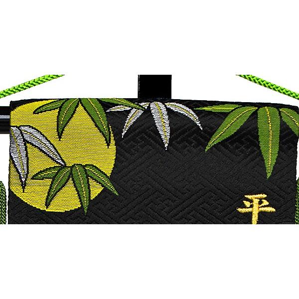 刺繍名入れ旗 月と虎 Tuki to Tora 黒スタンド 端午 名前旗 刺繍