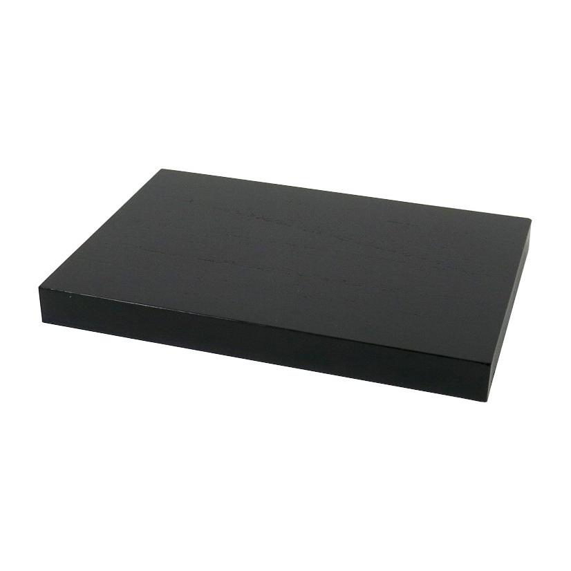 厚台 国産 木製人形台 横22cm×奥16cm×厚2cm 木製黒塗台 黒台 一人台