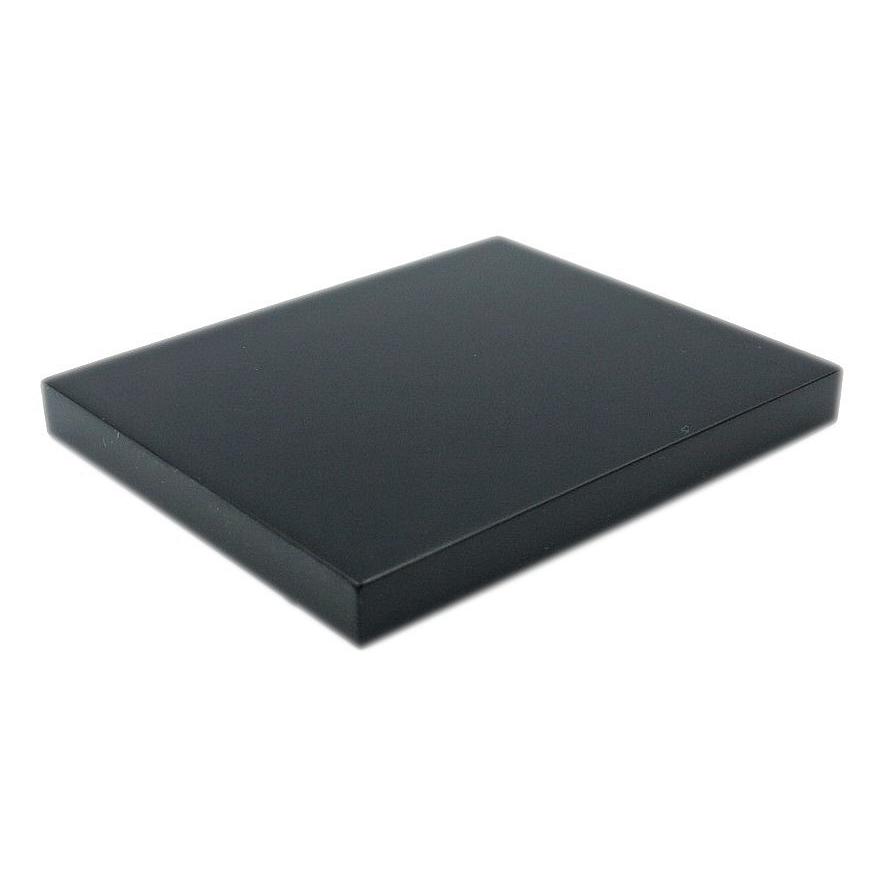 梅印 国産 木製黒塗飾台 約9cm×約7.5cm 人形用 黒台 一人台 人形台