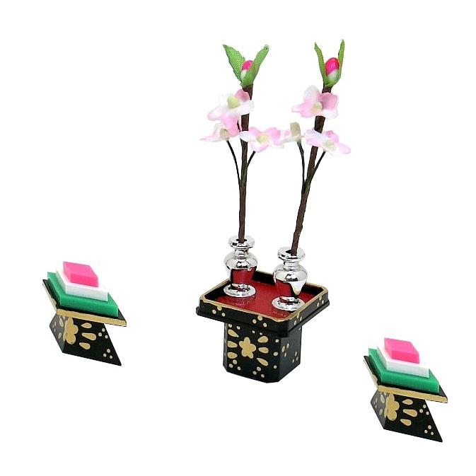 ひな祭り雛道具15号 45号 前盛上 葵 掛膳揃入 雛人形 雛道具