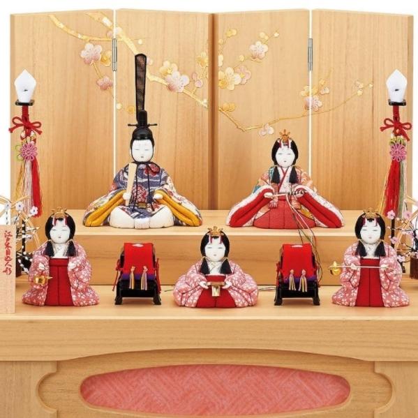 雛人形 一秀 江戸木目込み 五人揃い 収納飾り 幅48cm : いち藤 - 通販