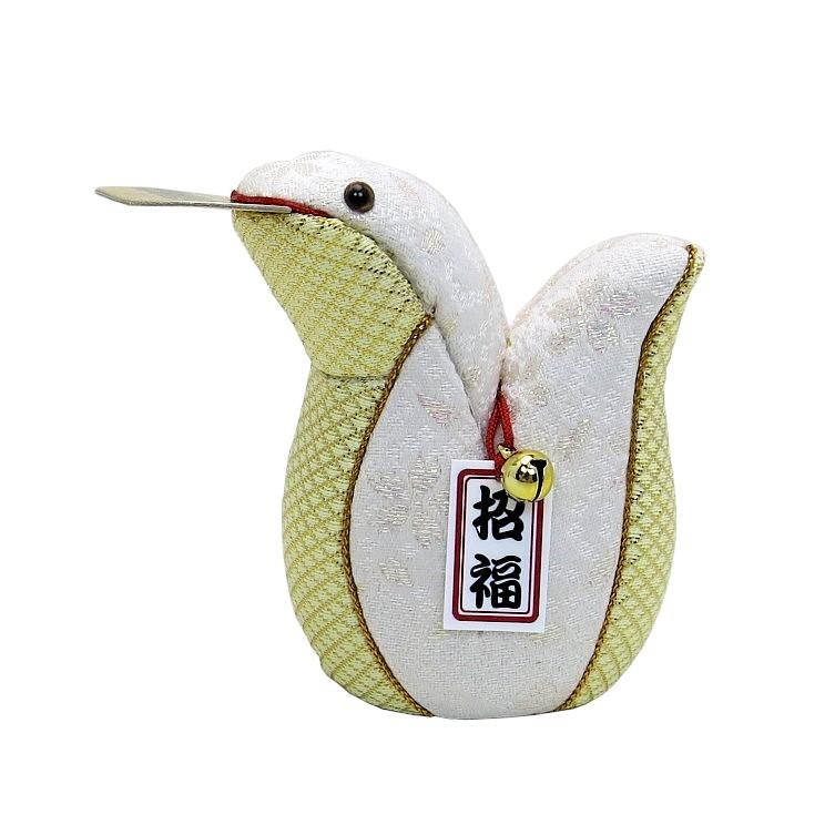 巳年 木目込み人形 No.2 百祥巳（白） （完成品ではありません）布付き 