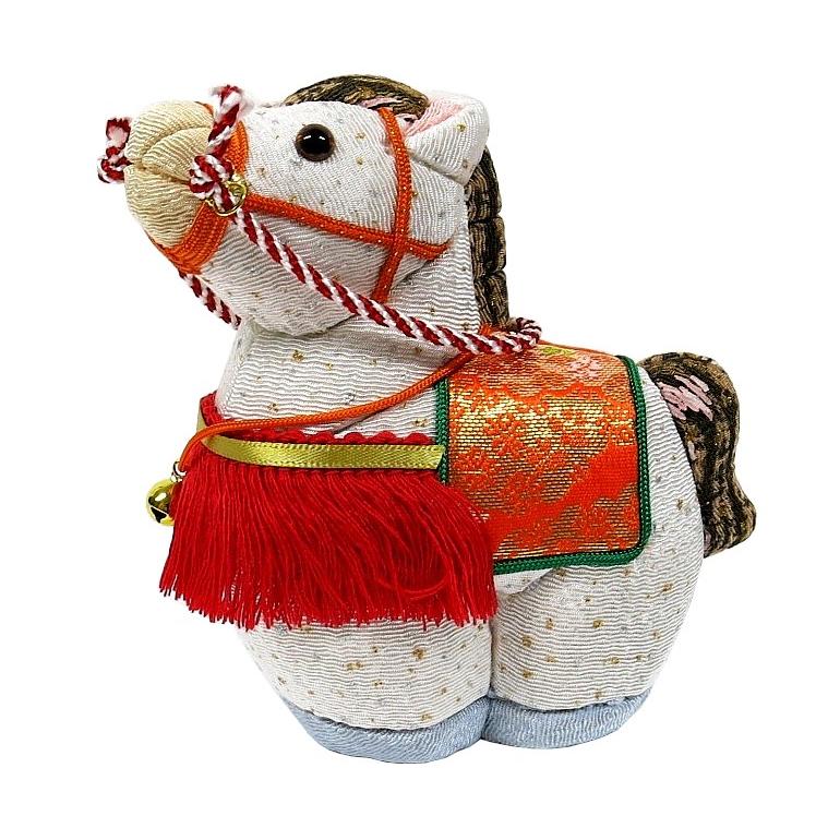 午年 木目込み人形 No.1 愛馬（白）（完成品ではありません）布付き