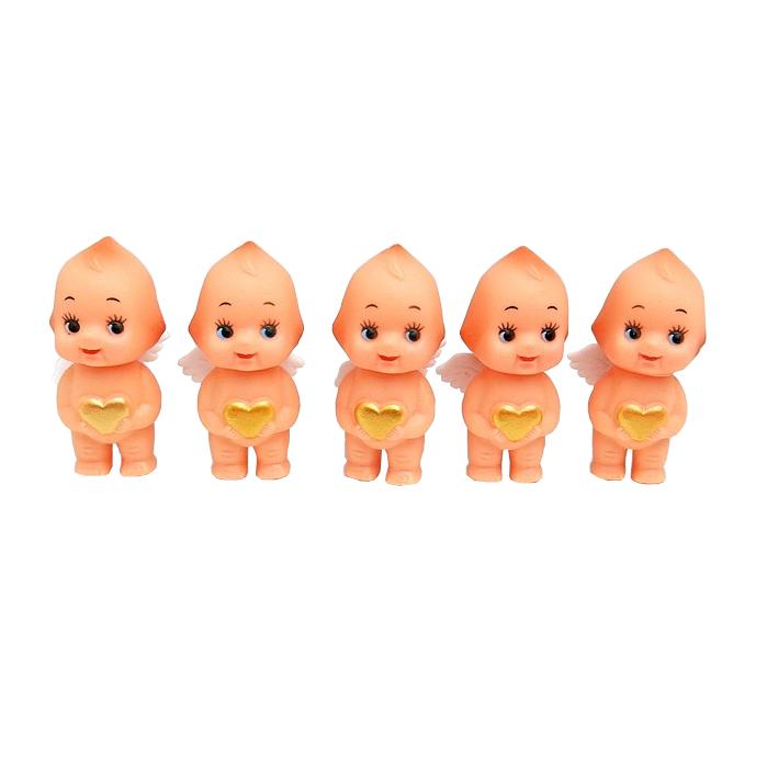 国産 ハートキューピー人形 ゴールド 身長 5cm × 5体セット