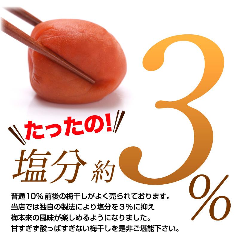 梅干し 減塩しそ漬け梅 塩分3％ 500g お取り寄せグルメ 産地直送 和歌山県産 紀州南高梅 梅干 うめぼし しそ 紫蘇 減塩 低塩分｜ichifuji-wakayama｜03