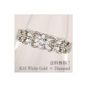 【海外限定】 18金 リング 指輪 ダイヤモンドリング K18 ホワイトゴールド 4月誕生石 18K ( 誕生日プレゼント 女性 レディース ), LED照明販売店 618492db