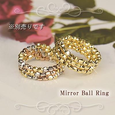 18金 リング ミラーボール 3連 K18 イエローゴールド 18k 指輪 形状