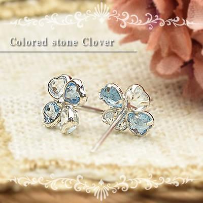 K18WG ブルーダイヤモンド×スカイブルートパーズ フックピアス