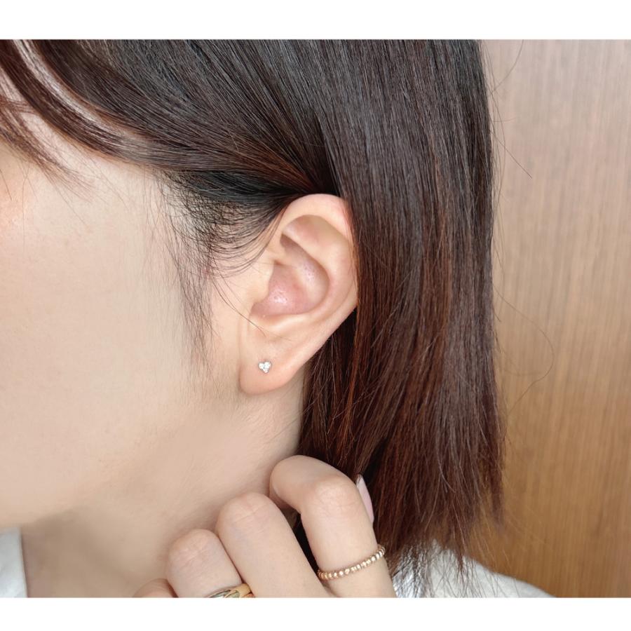 受注生産】ピアス プラチナ Pt950 ダイヤモンド スタッドタイプ ハート