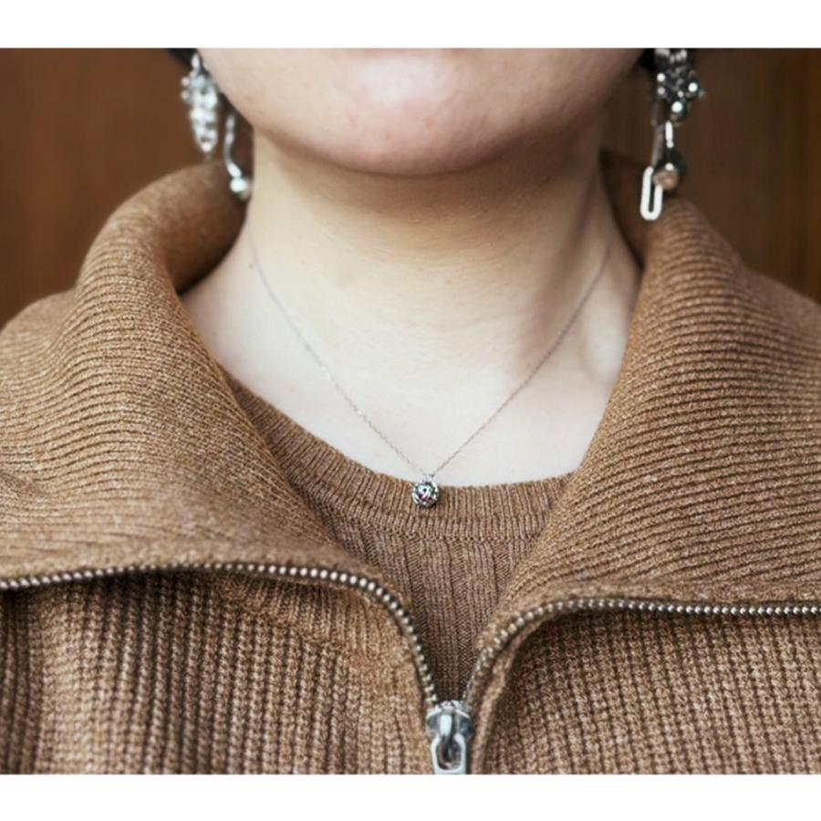 ネックレス アミュレット K10 ピンクゴールド ホワイトゴールド ルビー