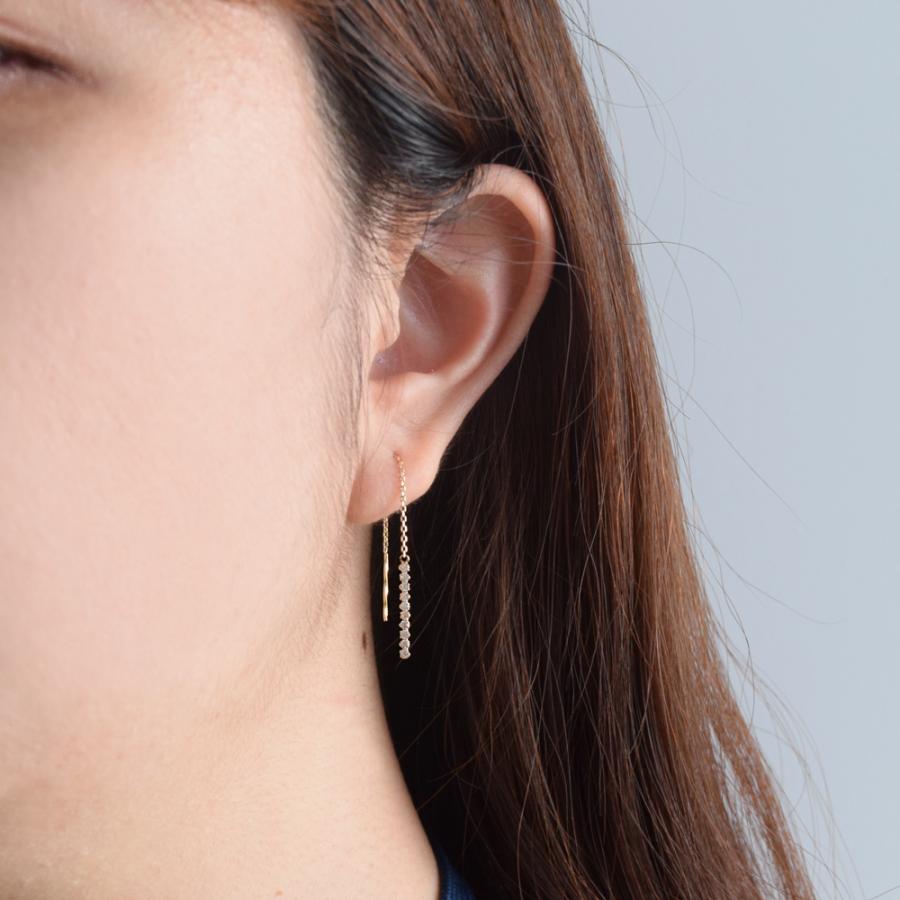 ピアス K18 スーパーキュービックジルコニア アメリカンピアス 
