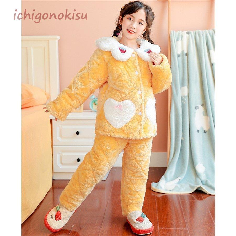 パジャマ キッズ 冬 長袖 150 160 厚手 女の子 子供服 セットアップ セットパジャマ 長ズボン ルームウェア 部屋着 モコモコ 暖かい 寝間着 可愛い おしゃれ パジャマ サイズ 130cm Cromg Org Br