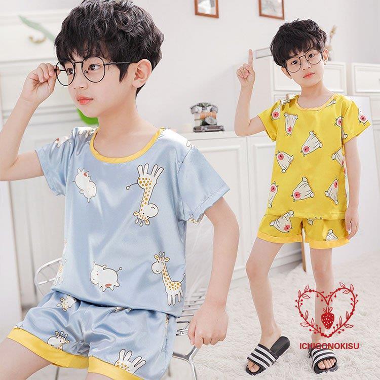 子供パジャマ 半袖 キッズパジャマ 男女兼用 おしゃれ ガールズルームウェア ルームウェア こどもパジャマ ジュニア 部屋着 寝巻き110 160cm Jx0903 Cjc435 イチゴのキス 通販 Yahoo ショッピング
