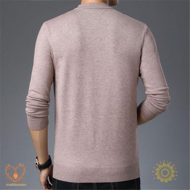 ニット メンズ セーター モックネック ハイネック モックネック 長袖